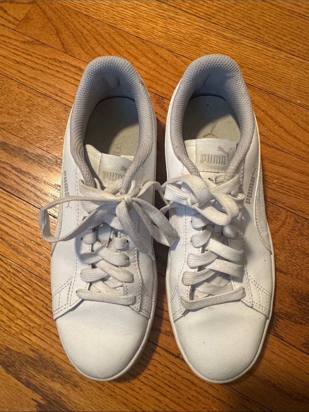 Puma White Low-Top Leather Sneakers